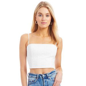 Amanda Uprichard - S - White eyelet Palmetto Top